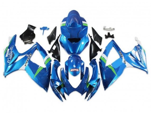 2006-2007 Suzuki GSXR 600 / GSXR 750 Motorcycle Fairings - Blue Green White Ecstar Australia for Sale