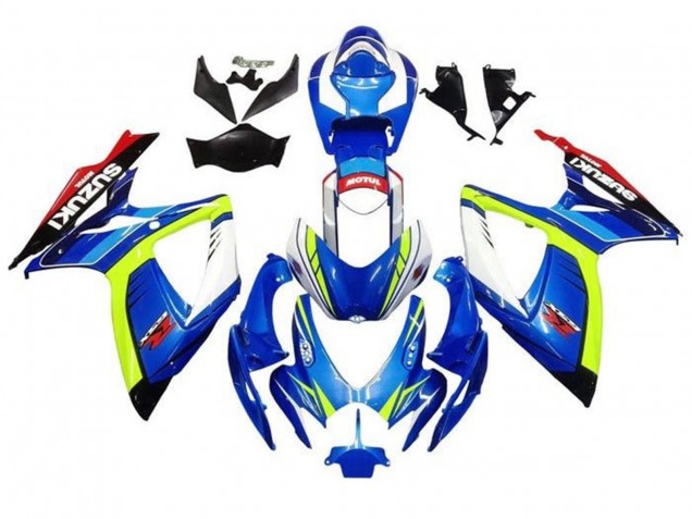 2006-2007 Suzuki GSXR 600 / GSXR 750 Motorcycle Fairings - Blue Yellow White Red Australia for Sale