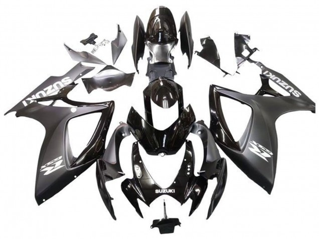 2006-2007 Suzuki GSXR 600 / GSXR 750 Motorcycle Fairings - Matte Black Glossy Black White Australia for Sale