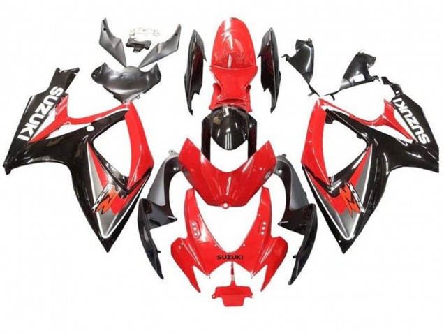 2006-2007 Suzuki GSXR 600 / GSXR 750 Motorcycle Fairings - Red Grey Glossy Black Australia for Sale