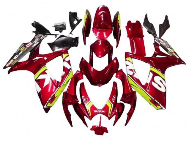2006-2007 Suzuki GSXR 600 / GSXR 750 Motorcycle Fairings - Red Yellow White Black Australia for Sale