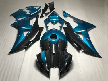 2008-2016 Yamaha YZF R6 Motorcycle Fairings - Blue Carbon Fiber Style Australia for Sale
