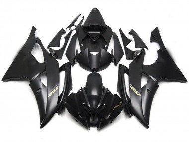 2008-2016 Yamaha YZF R6 Motorcycle Fairings - Matte Black Gold Decals Australia for Sale