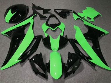 2008-2016 Yamaha YZF R6 Motorcycle Fairings - Green Glossy Black Australia for Sale