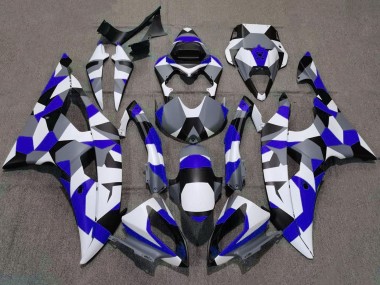2008-2016 Yamaha YZF R6 Motorcycle Fairings - White Blue Grey Black Camouflage Australia for Sale