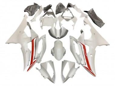 2008-2016 Yamaha YZF R6 Motorcycle Fairing Kits - Pearl White Red Australia for Sale
