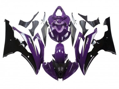 2008-2016 Yamaha YZF R6 Motorcycle Fairings - Purple Glossy Black Australia for Sale