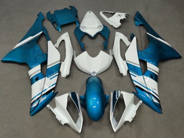 2008-2016 Yamaha YZF R6 Motorcycle Fairing - White Blue Australia for Sale
