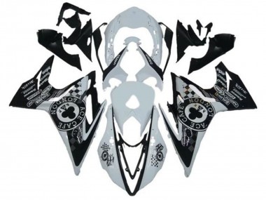 2013-2016 Triumph Daytona 675 Triple Motorcycle Fairings - White Glossy Black Cafe London Australia for Sale