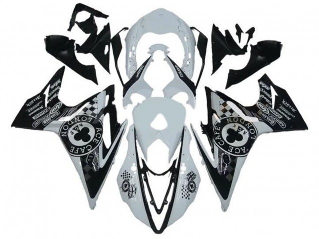 2013-2016 Triumph Daytona 675 Triple Motorcycle Fairings - White Glossy Black Cafe London Australia for Sale
