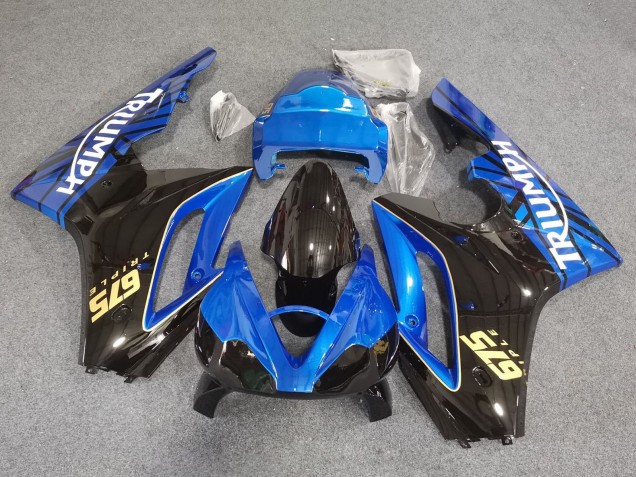 2006-2008 Triumph Daytona 675 Triple Motorcycle Fairings - Blue Glossy Black Racing Australia for Sale