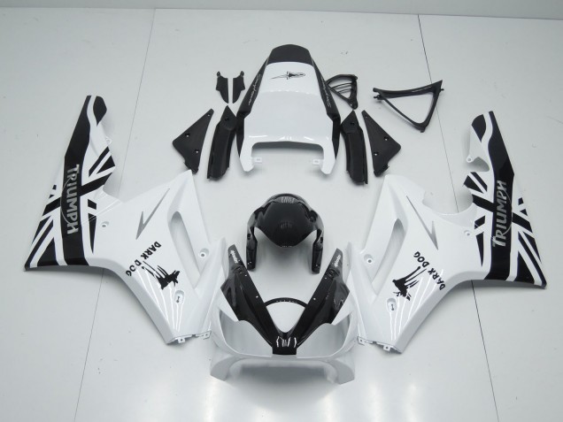 2006-2008 Triumph Daytona 675 Triple Motorcycle Fairings - White Glossy Black Dark Dog Australia for Sale