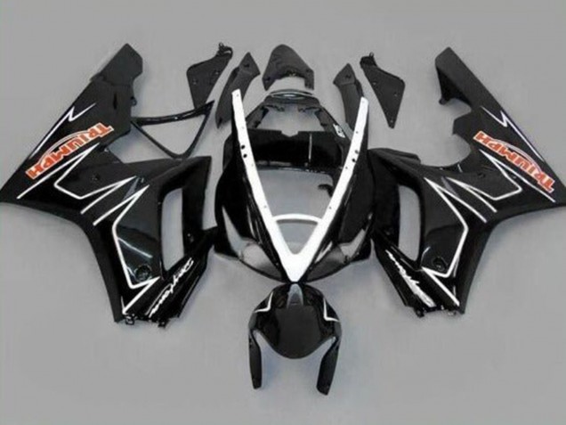 2006-2008 Triumph Daytona 675 Triple Motorcycle Fairings - Glossy Black White Stripe Australia for Sale