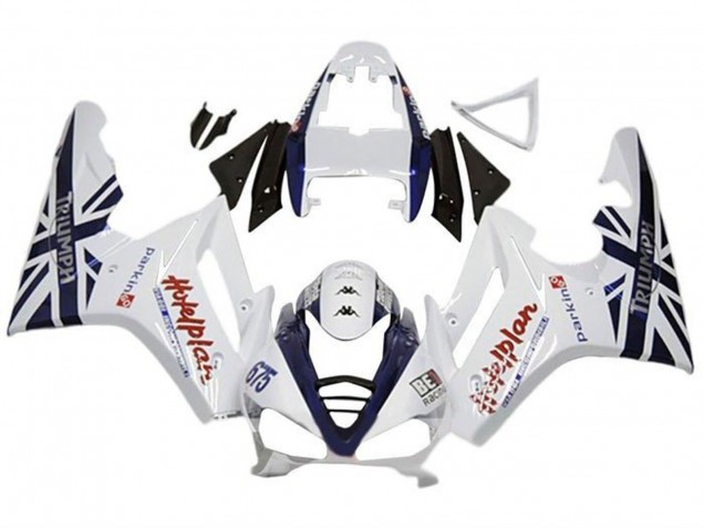 2009-2012 Triumph Daytona 675 Triple Motorcycle Fairings - White Dark Blue Australia for Sale