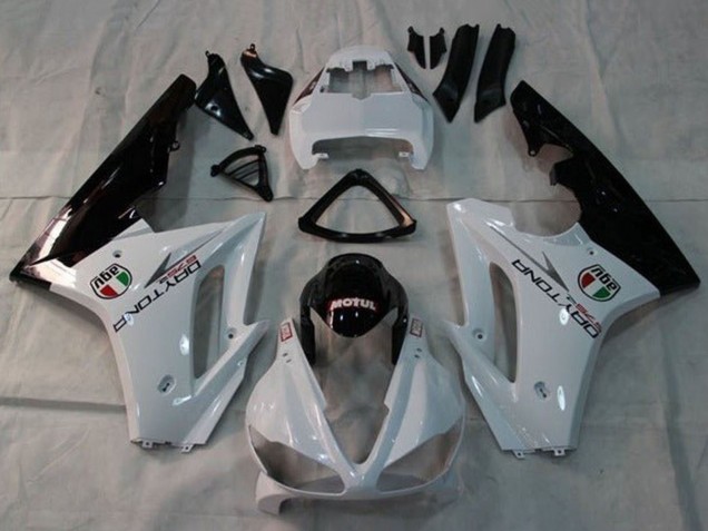 2009-2012 Triumph Daytona 675 Triple Motorcycle Fairings - White Glossy Black Motul Australia for Sale