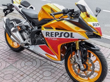 2017-2022 Honda CBR250RR Motorcycle Fairings - Yellow White Red Repsol Australia for Sale