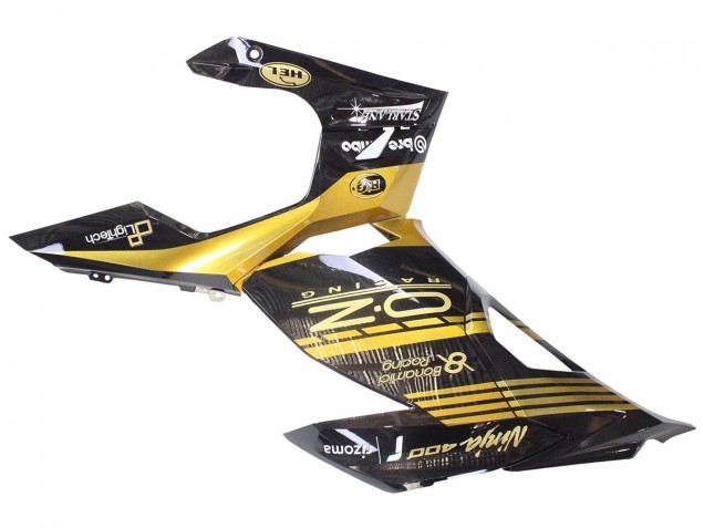 2018-2024 Kawasaki EX400 Motorcycle Fairings - Gold Glossy Black Australia for Sale