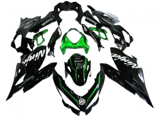 2018-2024 Kawasaki EX400 Motorcycle Fairings - Glossy Black Green Monster Australia for Sale