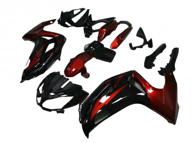 2012-2016 Kawasaki EX650 Motorcycle Fairings - Red Glossy Black Australia for Sale