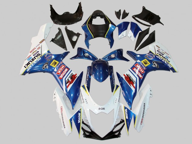 2011-2024 Suzuki GSXR 600/750 Motorcycle Fairings - White Blue Red Yellow Motul Dunlop Australia for Sale