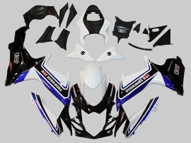 2011-2024 Suzuki GSXR 600/750 Motorcycle Fairings - White Blue Black Alstare Australia for Sale