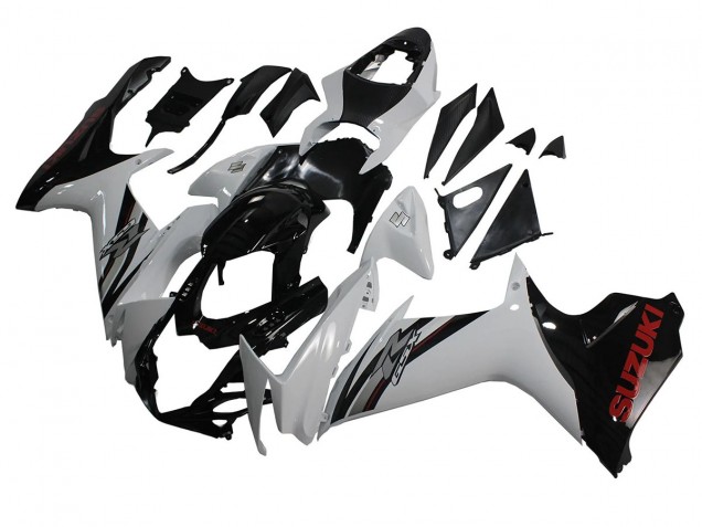 2011-2024 Suzuki GSXR 600/750 Motorcycle Fairings - White Glossy Black Australia for Sale