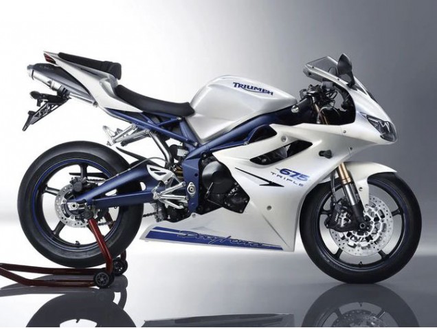 2006-2008 Triumph Daytona 675 Motorcycle Fairings - White Blue Australia for Sale