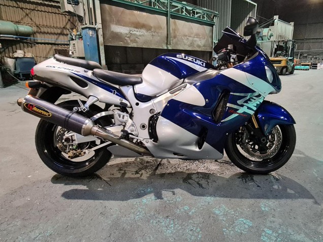 1996-2007 Suzuki GSXR 1300 Hayabusa Motorcycle Fairings - Blue White Australia for Sale