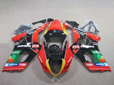 2003-2004 Suzuki GSXR 1000 Motorcycle Fairings - Red Yellow Green Black Australia for Sale