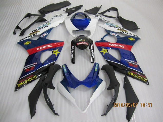 2005-2006 Suzuki GSXR 1000 Motorcycle Fairings - Blue White Red Black Rockstar Australia for Sale