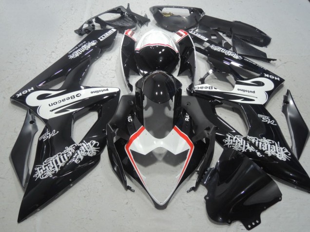 2005-2006 Suzuki GSXR 1000 Motorcycle Fairings - Glossy Black White Red Beacon Australia for Sale
