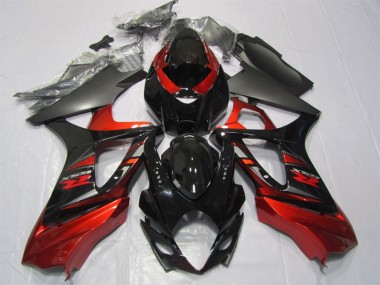 2007-2008 Suzuki GSXR 1000 Motorcycle Fairing Kits - Red Glossy Black Australia for Sale
