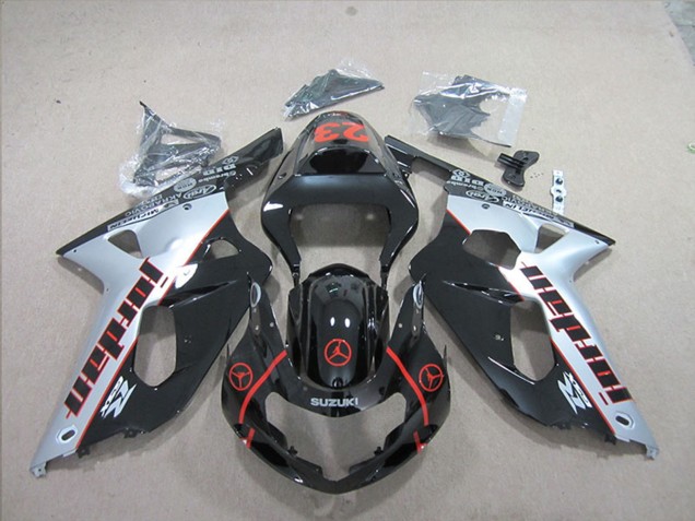 2001-2003 Suzuki GSXR 600 Motorcycle Fairings - Silver Glossy Black Red Jordan 23 Australia for Sale