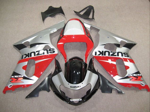 2001-2003 Suzuki GSXR 600 Motorcycle Fairings - Silver Red Glossy Black Australia for Sale