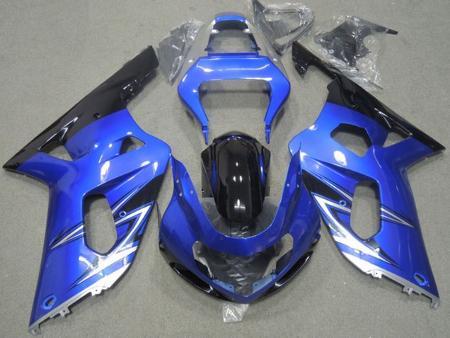 2001-2003 Suzuki GSXR 600 Motorcycle Fairings - Blue White Glossy Black Australia for Sale