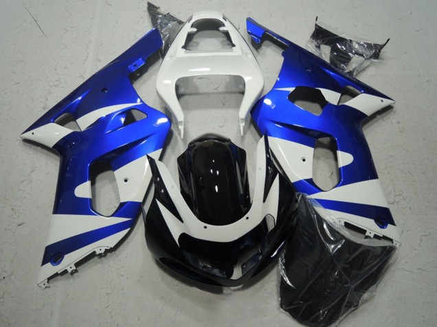 2001-2003 Suzuki GSXR 600 Motorcycle Fairings - White Blue Glossy Black Australia for Sale