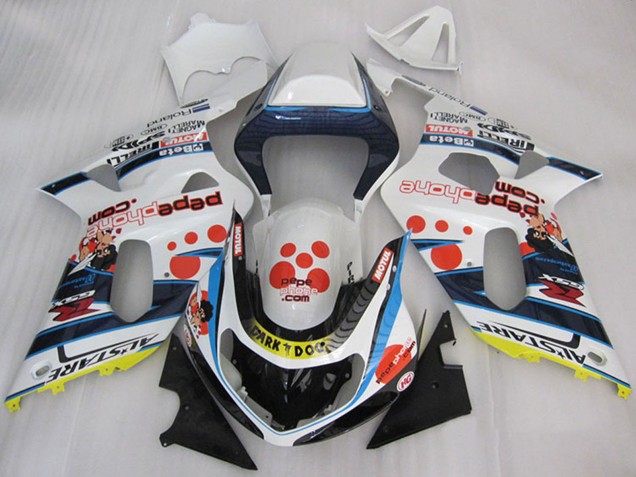 2001-2003 Suzuki GSXR 600 Motorcycle Fairings - White Blue Red Yellow Black Dark Dog Australia for Sale