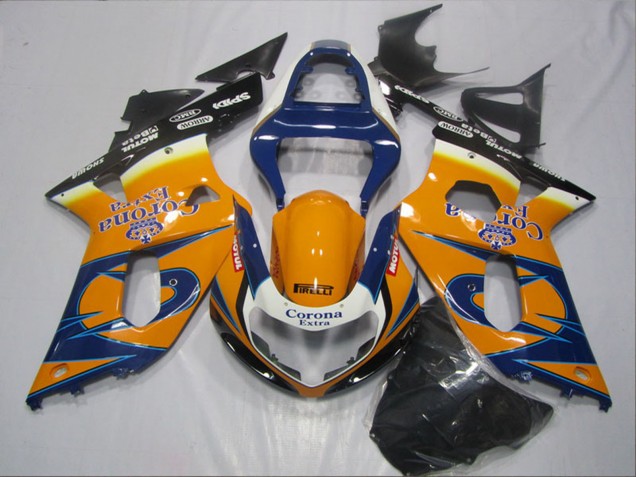 2001-2003 Suzuki GSXR 600 Motorcycle Fairings - Orange Blue Black Corona Extra Australia for Sale