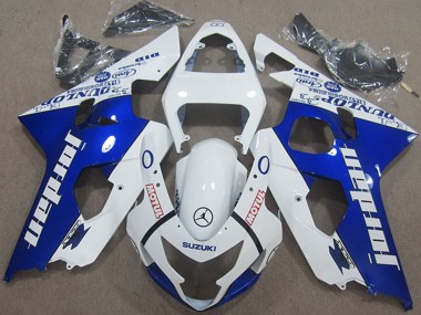 2004-2005 Suzuki GSXR 600 Motorcycle Fairings - White Blue Jordan Motul Australia for Sale