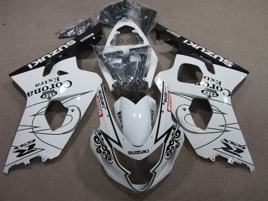 2004-2005 Suzuki GSXR 600 Motorcycle Fairings - White Black Corona Extra Motul Australia for Sale