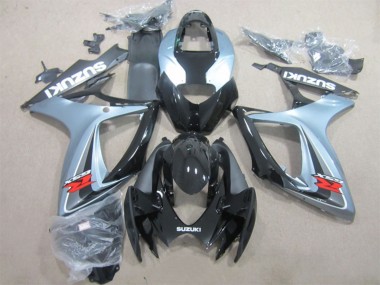2006-2007 Suzuki GSXR 600 Motorcycle Fairings - Grey Glossy Black Australia for Sale