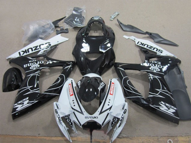 2006-2007 Suzuki GSXR 600 Motorcycle Fairings - White Black Corona Extra Motul Australia for Sale