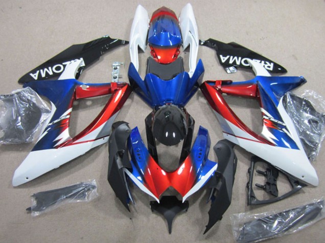 2008-2010 Suzuki GSXR 600 Motorcycle Fairings - White Red Blue Black Rizoma Australia for Sale