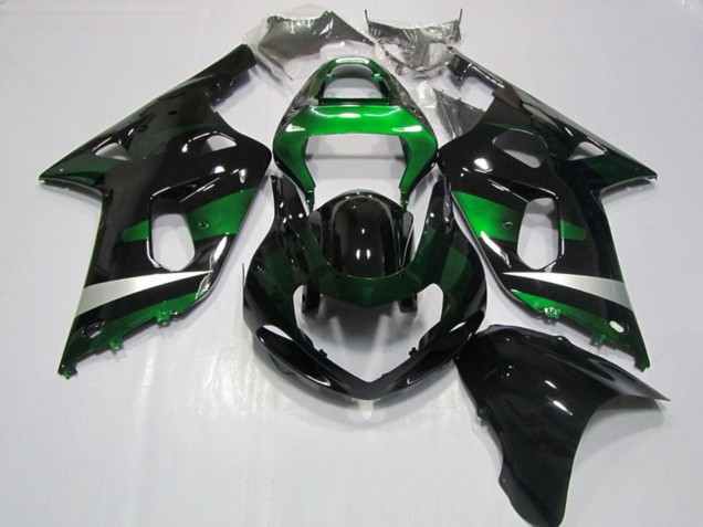 2001-2003 Suzuki GSXR 750 Motorcycle Fairings - Glossy Black Green Silver Australia for Sale