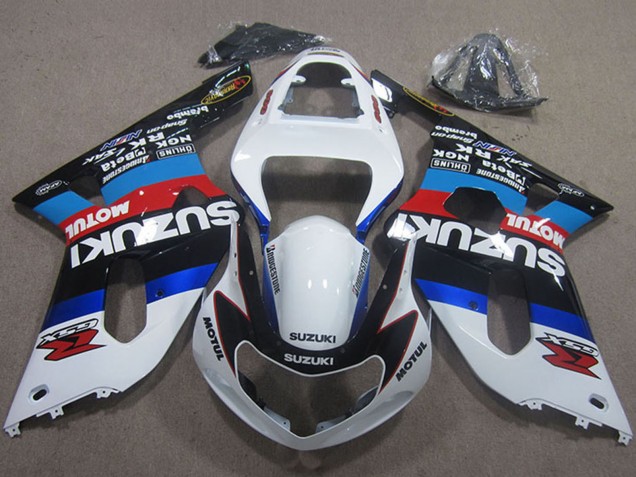 2001-2003 Suzuki GSXR 750 Motorcycle Fairings - White Blue Red Black Motul Australia for Sale