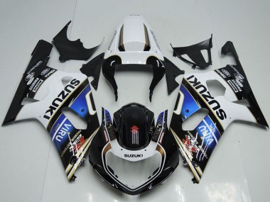 2001-2003 Suzuki GSXR 750 Motorcycle Fairings - White Blue Glossy Black Viru Australia for Sale