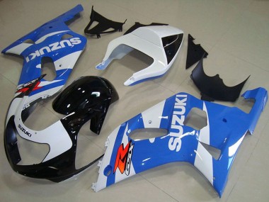 2001-2003 Suzuki GSXR 750 Motorcycle Fairings - White Blue Glossy Black Australia for Sale