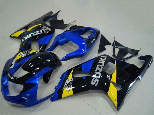 2001-2003 Suzuki GSXR 750 Motorcycle Fairings - Blue Yellow Glossy Black Australia for Sale