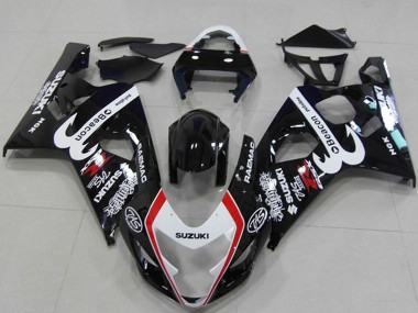 2004-2005 Suzuki GSXR 750 Motorcycle Fairings - Glossy Black White Red Beacon Australia for Sale
