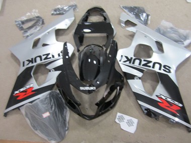 2004-2005 Suzuki GSXR 750 Motorcycle Fairings - Silver Glossy Black Red Australia for Sale